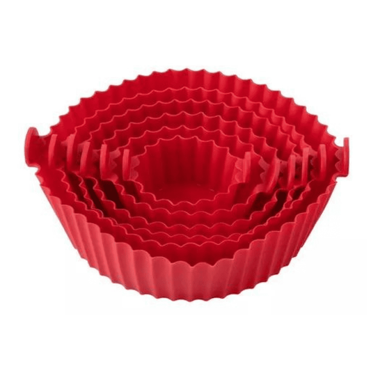 Kit 6 Formas Silicone para Air Fryer Reutilizável com Alça