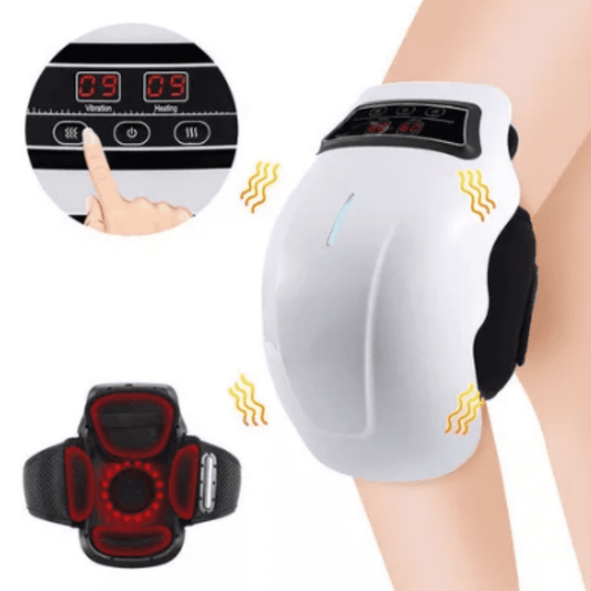 Massageador de Joelho com Aquecimento Elétrico - Compressa Quente de 3 níveis, Tela de toque LCD e Ferramenta de Massagem Vibratória